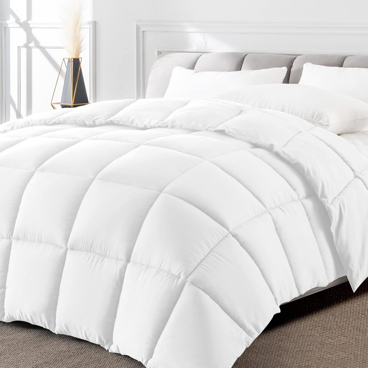 Twin Dekbed Witte All Seasons - Zachte Anti-Allergie Vulling en Lusjes voor Jouw Dekbedovertrek