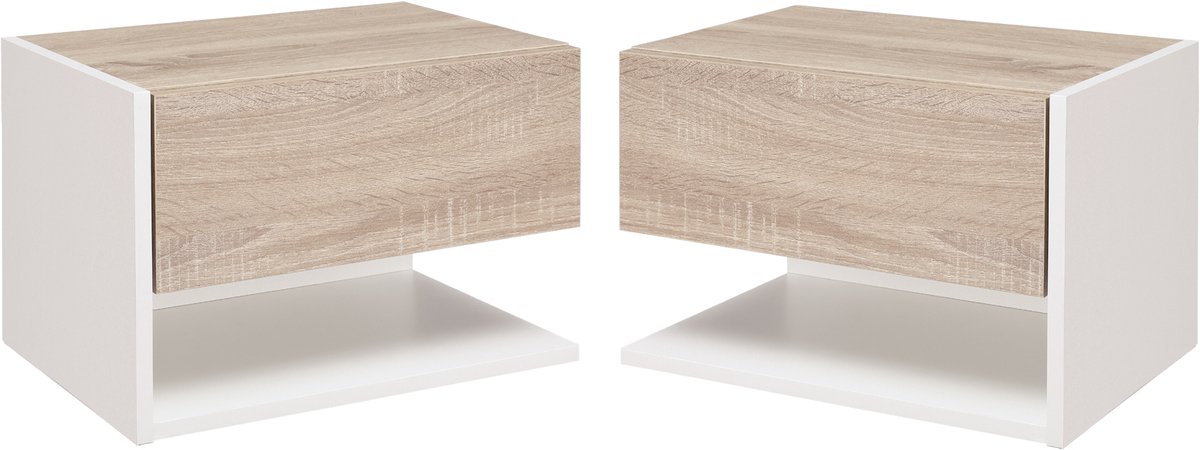 HOMCOM Nachtkastje van spaanplaat - 46x30x30cm - Meerkleurig