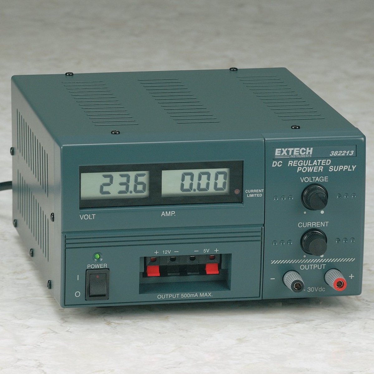 Digitale DC Spanningsbron met Drievoudige Uitgang (0-30V/3A en Vast 5V/12V)
