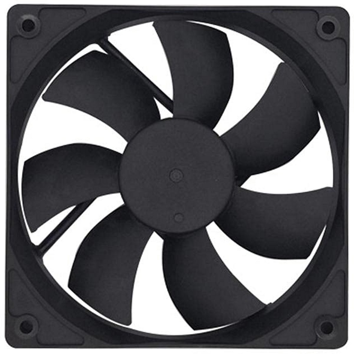 Stille 120mm PC Ventilator met Hoge Luchtstroom - Zwarte Computer Behuizing Koeler