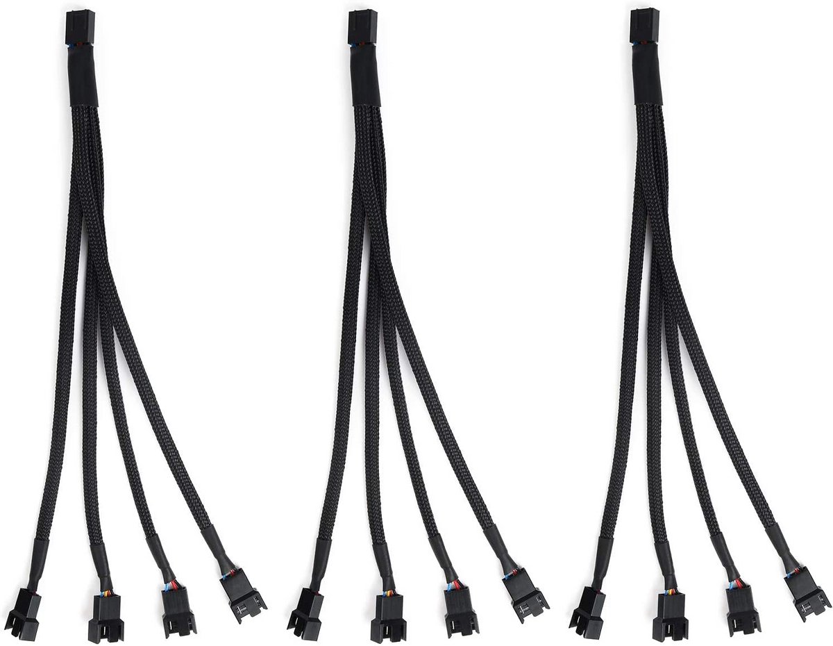PWM PC Ventilator Splitter Kabel 1-naar-4 voor Moederbord Aansluiting