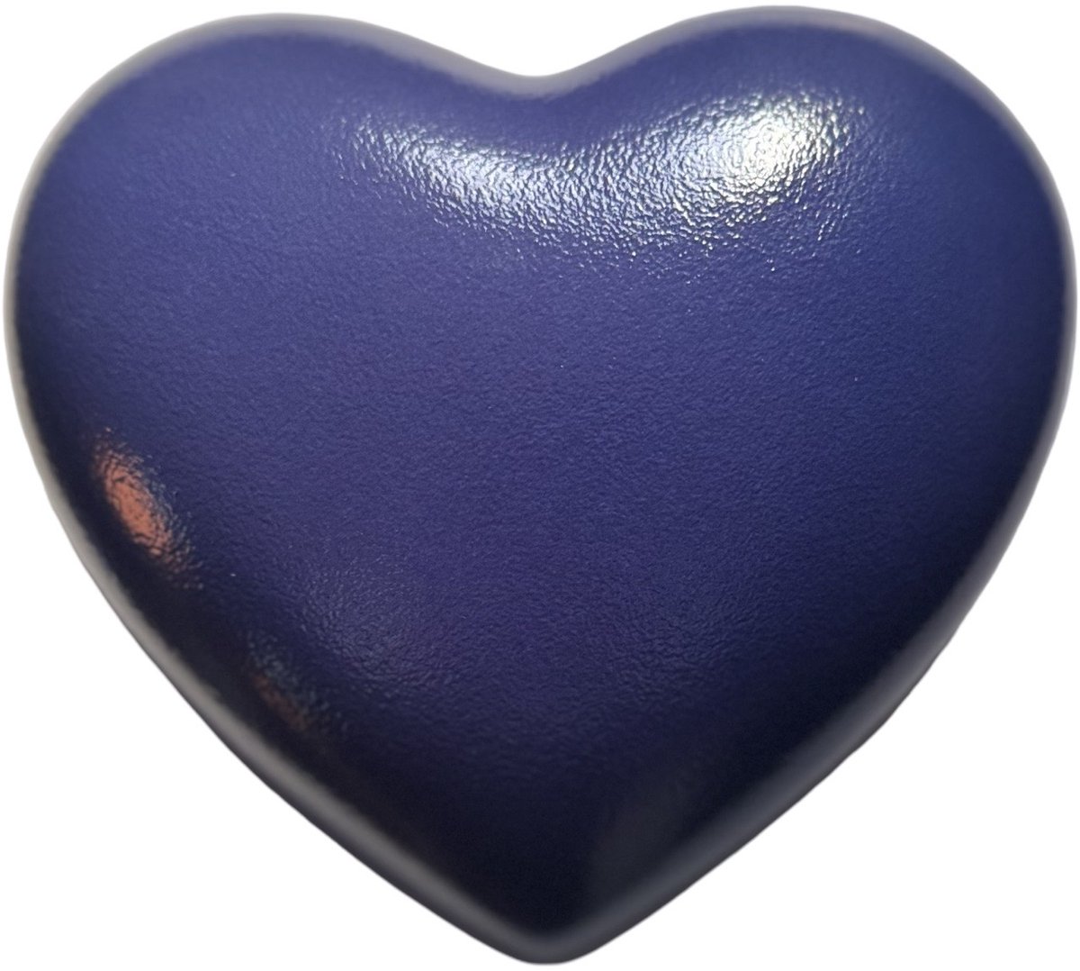 Hartvormige aardewerk urn – 330 ml – Mat - hemels blauw
