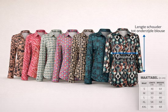 Angelle Milan - Motif vert - Léger et infroissable - En 5 tailles (XXL)