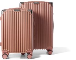 Voyagoux Voyagoux® - Reiskoffer set - Koffers - 3 delig - S/M - Rose gold - Koffersets