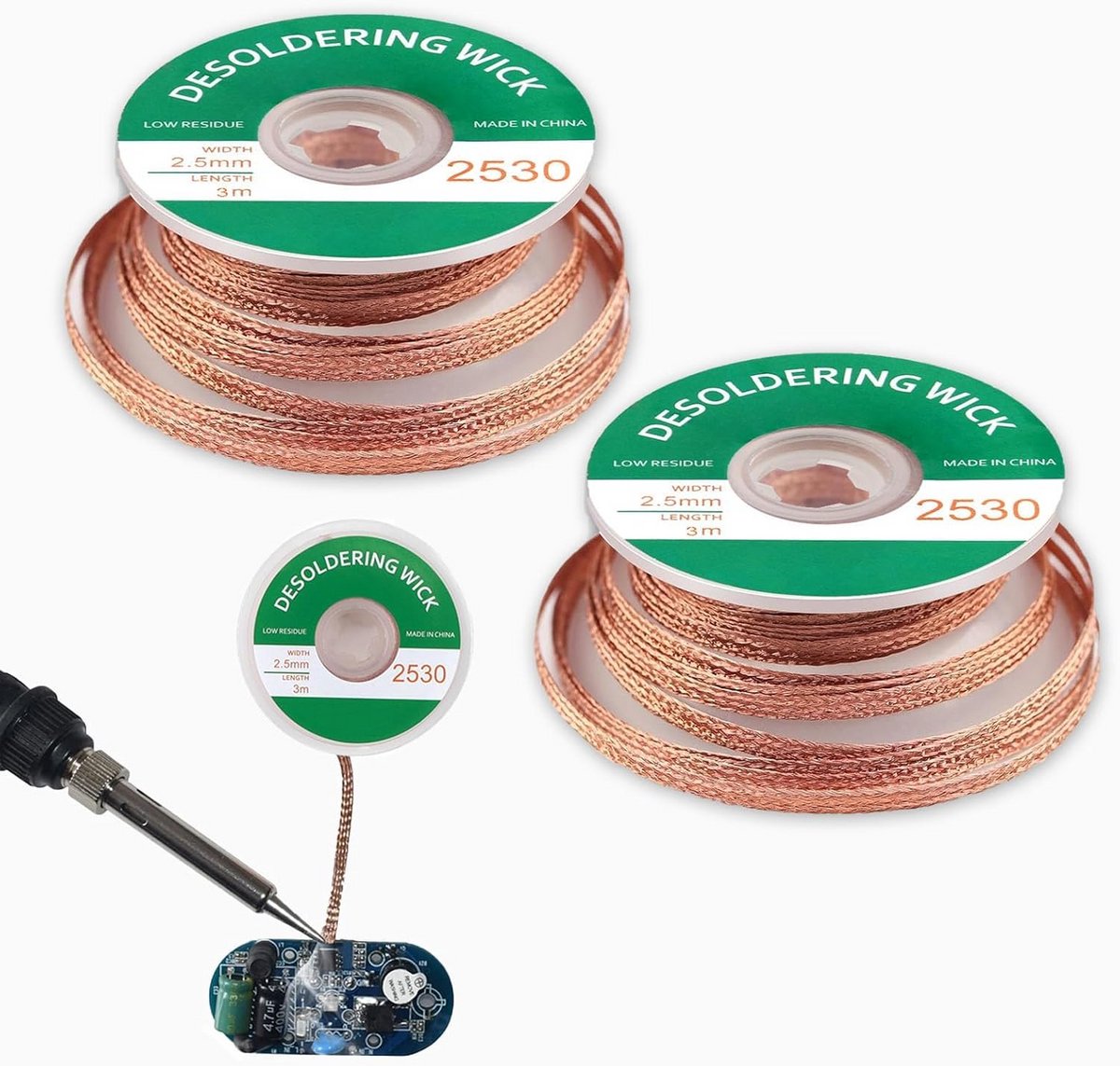 2 Rollen Soldeertin Draad voor Elektronica Reparatie en Demontage