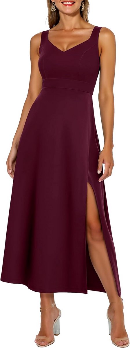 Sprankelende Pailletten Maxi Jurk met Split - Avondjurk & Cocktailjurk