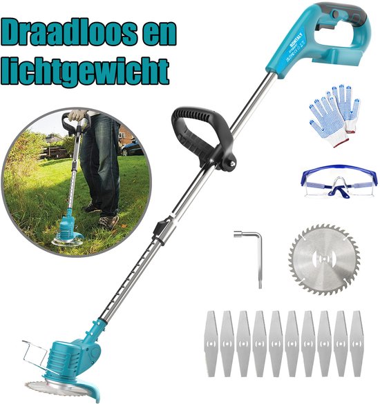 Een grasmaaier met een blad, een grasmaaier van 90 graden, een elektrische grasmaaier, een irrigatiemachine voor kleine en middelgrote tuinen zonder batterij