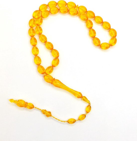 Beige Resin Kralen Ketting | Chirurgisch Staal | By Jam Gioielli – Jie's Studio B.V