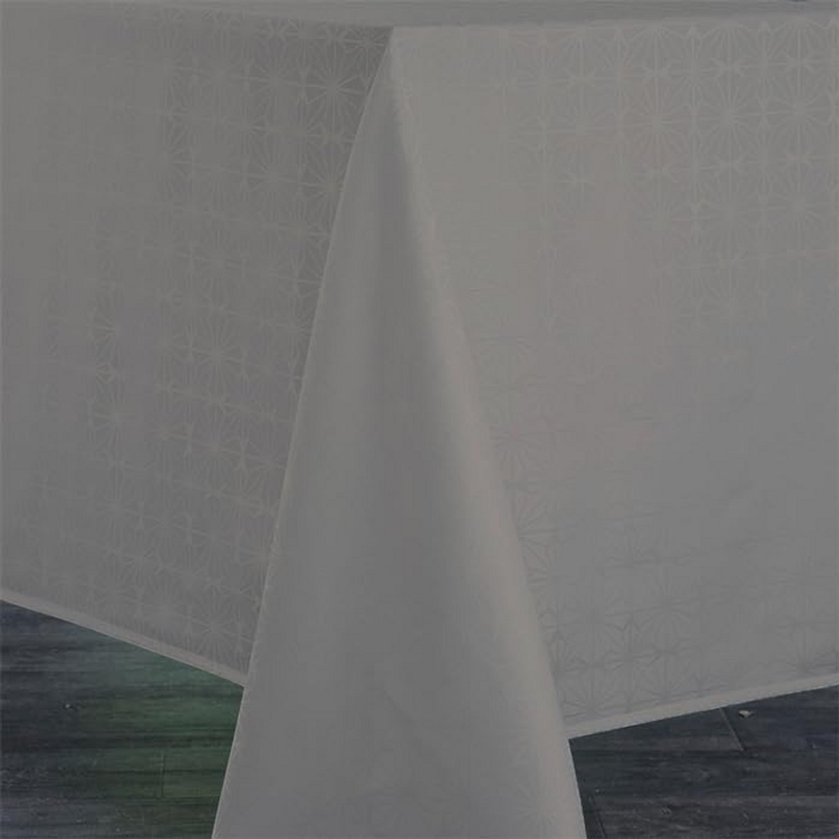 Damast tafelkleed Venezia vierkant 160 x 160 cm Chamois