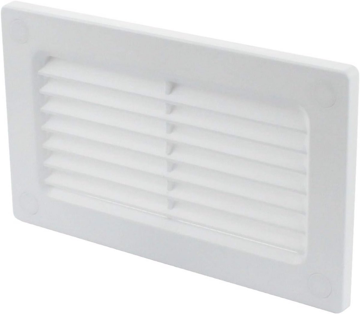 Ventilatierooster Afdekking Platkokers 60 x 120 mm Wit met Insemsbescherming
