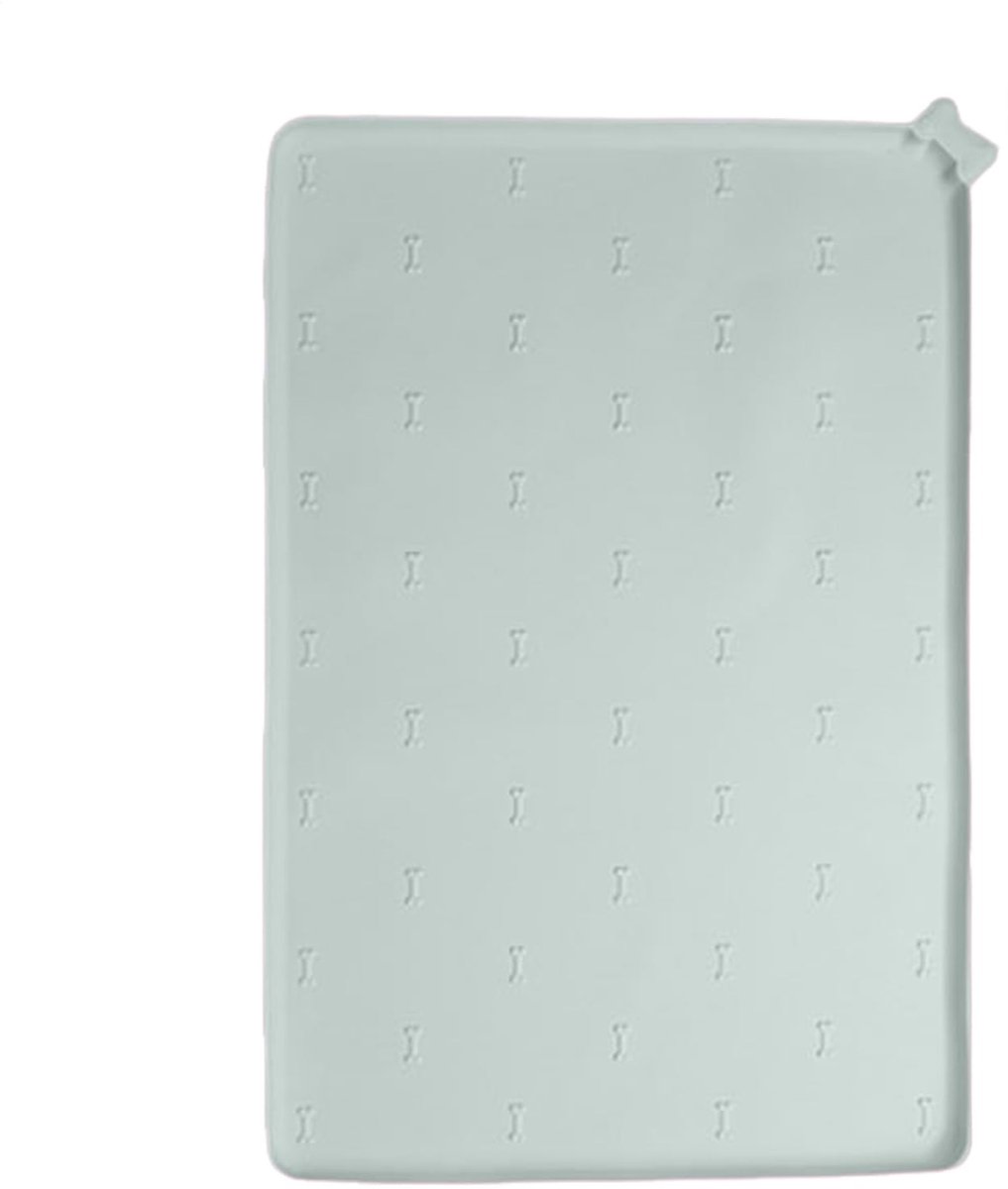 Voermat Voor Honden, Voerkussen Voor Kittens, 60 X 40 Cm, Siliconen, Antislip, Opvouwbaar, Sneldrogend, Kantelbestendig, Voermat Voor Keukenvloeren En Huisdieren