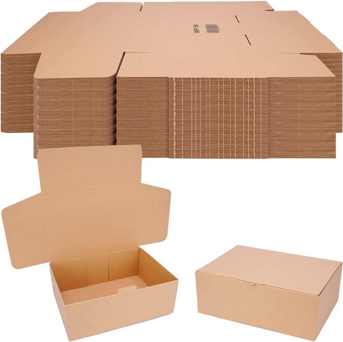 250 Stuks Verhuisdozen/Verzenddozen Karton 35x25x13 cm Bruin - Compacte Postdozen