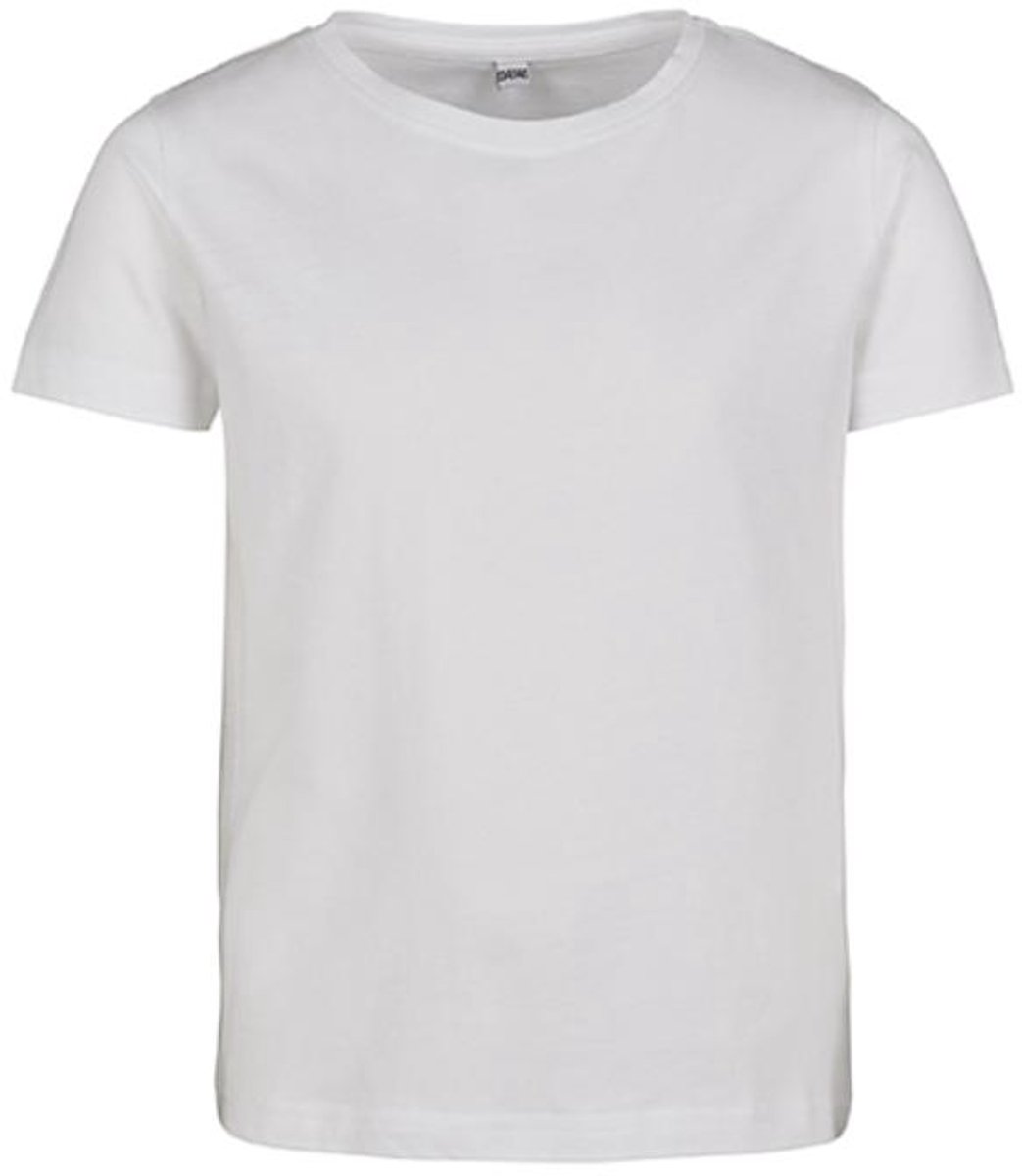 Build Your Brand - Korte Mouwen Meiden T-Shirt - White maat 134/140
