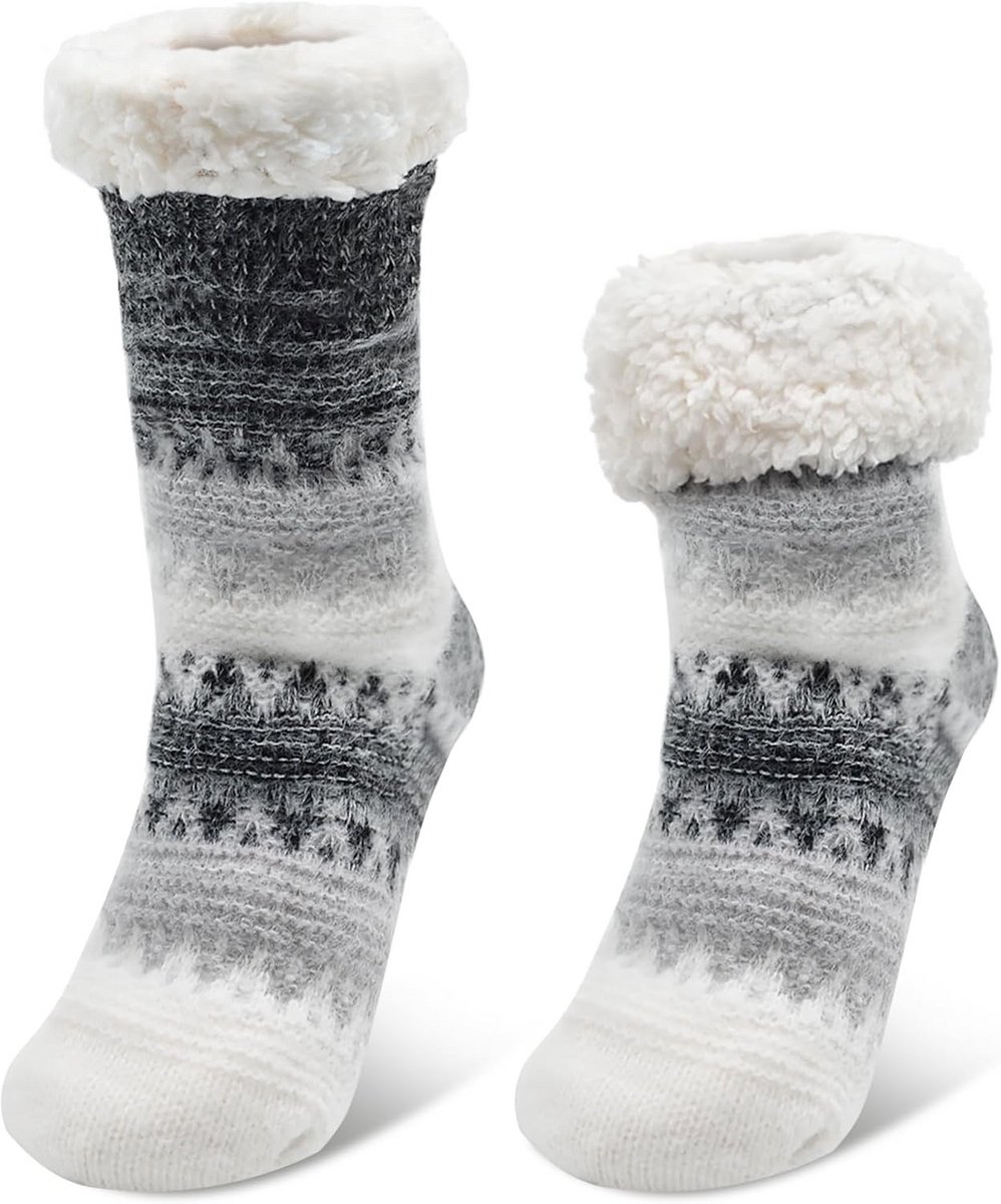 Dikke Antislipsokken voor Dames – Warm, Pluizig en Comfortabel – Perfect voor Koude Dagen