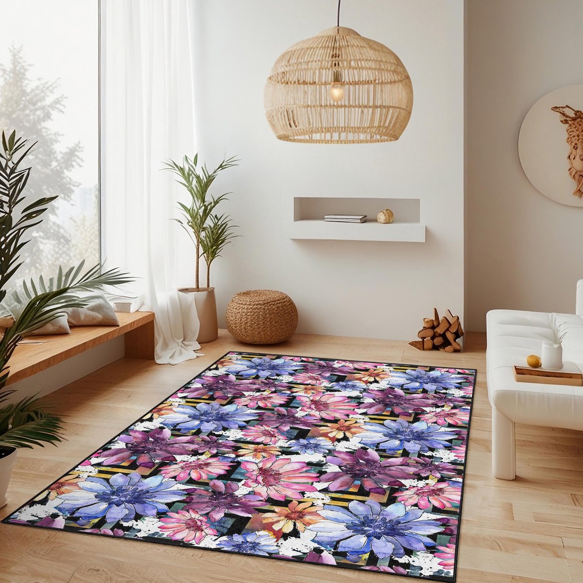 Mila Home - Tapijt Vloerkleed Rechthoek - Wasbaar - Antislip - OEKO-TEX Gecertificeerd - Voor Woonkamer, Slaapkamer, Keuken & Hal -206 6