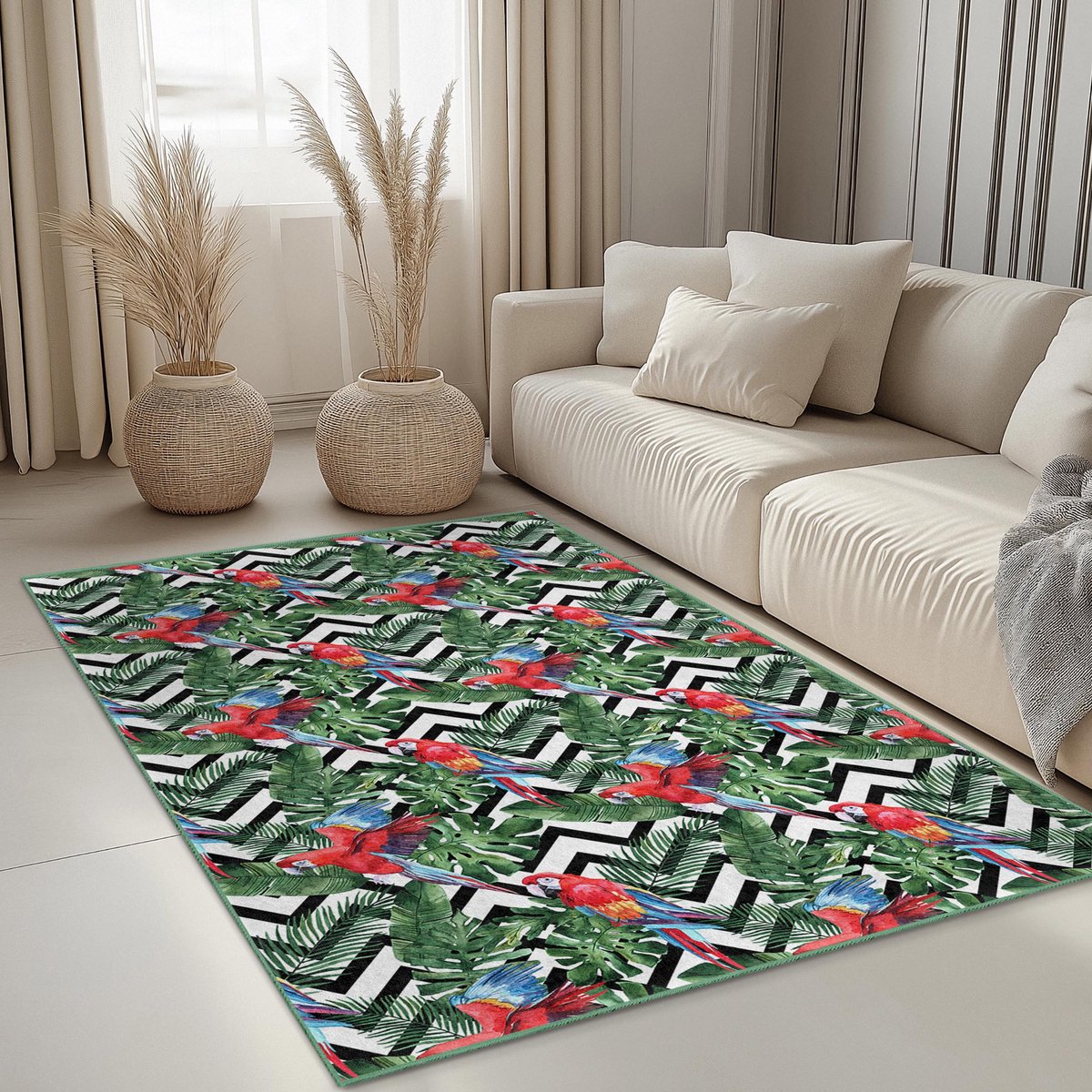 Mila Home - Tapijt Vloerkleed Rechthoek - Wasbaar - Antislip - OEKO-TEX Gecertificeerd - Voor Woonkamer, Slaapkamer, Keuken & Hal -212 5