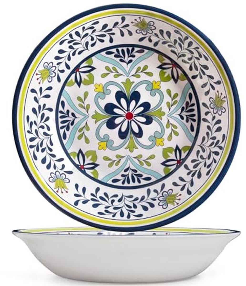 Grote Melamine Serveerschalen Set van 2 - 13,7 Inch Pastas en Salades