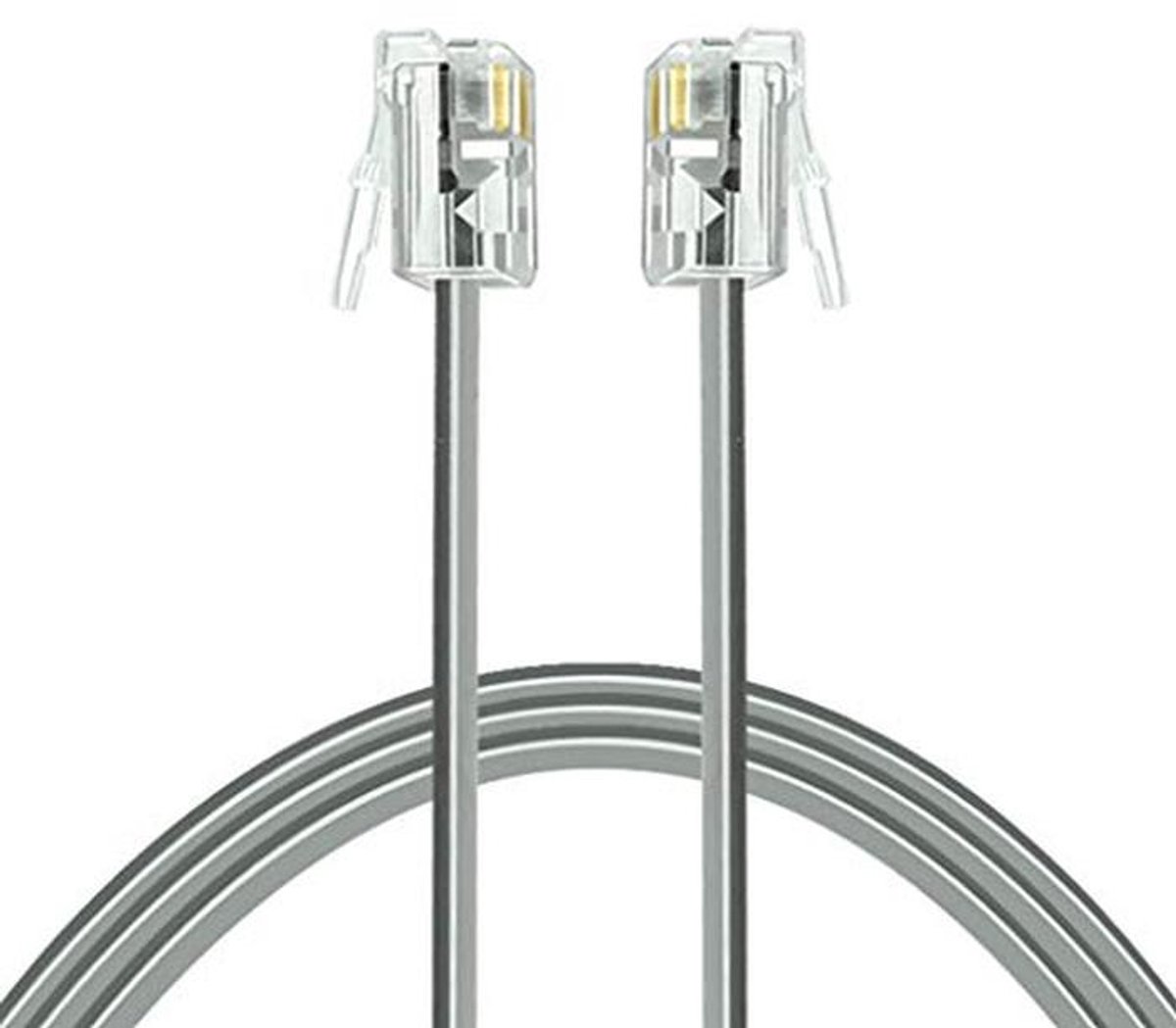 Telefoonsnoer RJ11 6P4C - 1,8 Meter Mannelijk naar Mannelijk voor Vaste Telefoon en Fax