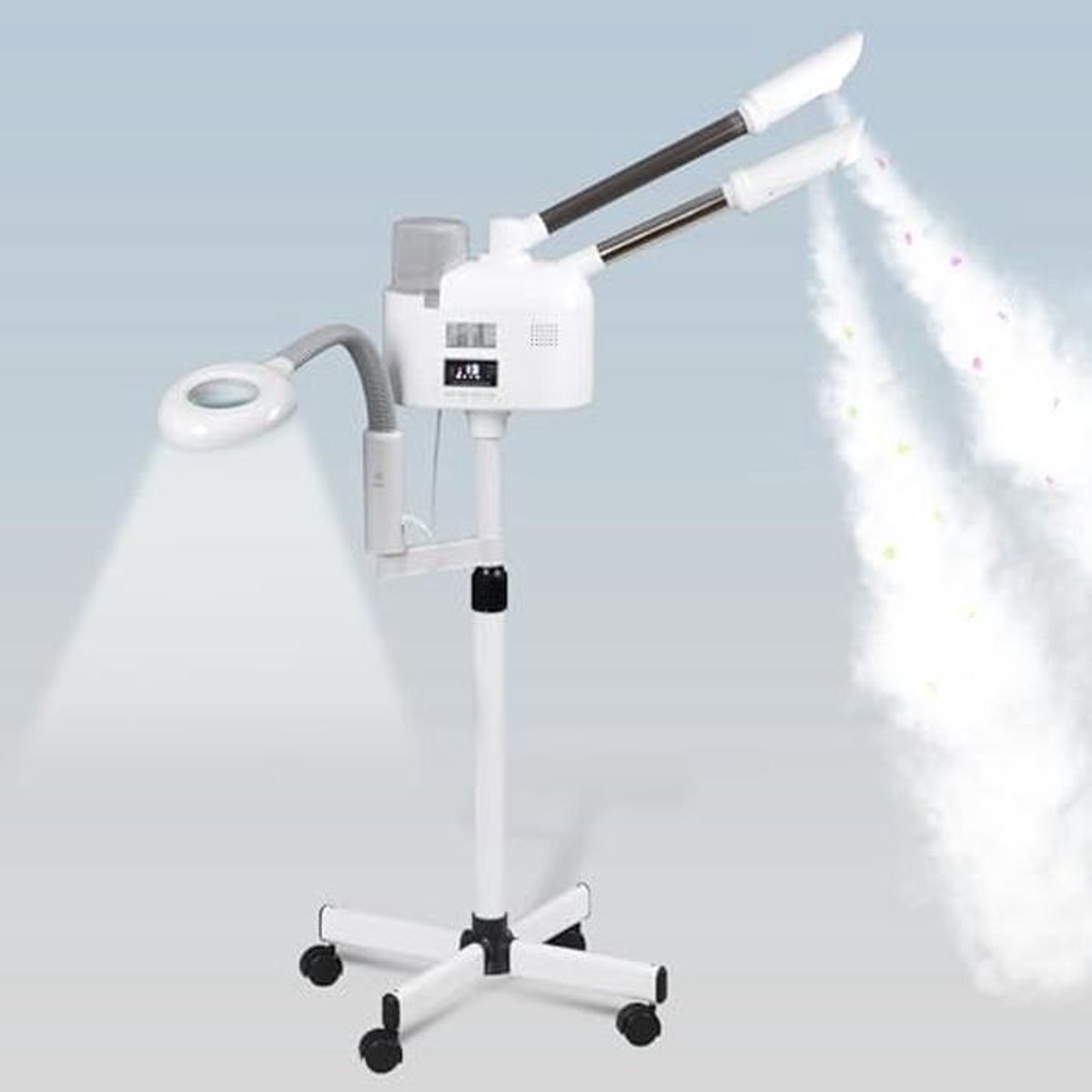Professionele 3-in-1 Gezichtsstoomboot met Verlichting en Warm/Koude Mistfunctie