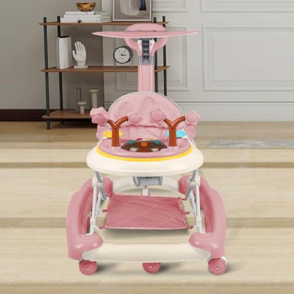 Loopwagen met muziek en verlichting - Activiteitentafel met springzitjes voor baby's