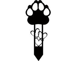 Grafsteen - Honden grafsteen - Katten tuinsteker - Grafsteker - Gepersonaliseerde grafsteker - Aandenken huisdier - Grafsteen voor huisdieren - Tuindecoratie - Zwart