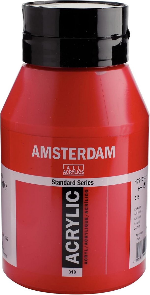 Acryl Glas 1000ml Karmijn 318 - Amsterdam Standaard Serie