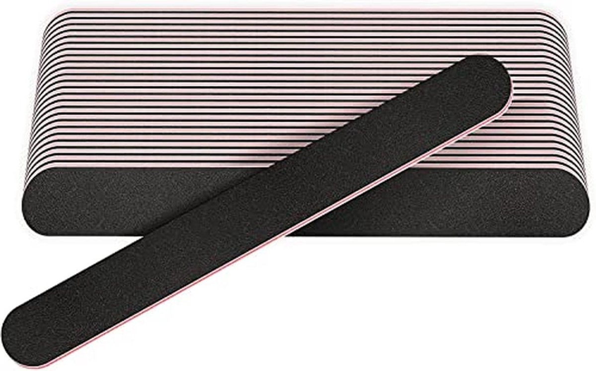 Professionele Dubbelzijdige Nagelvijlen Set - 12 Stuks 100/180 Grit voor Natuurlijke en Valse Nagels