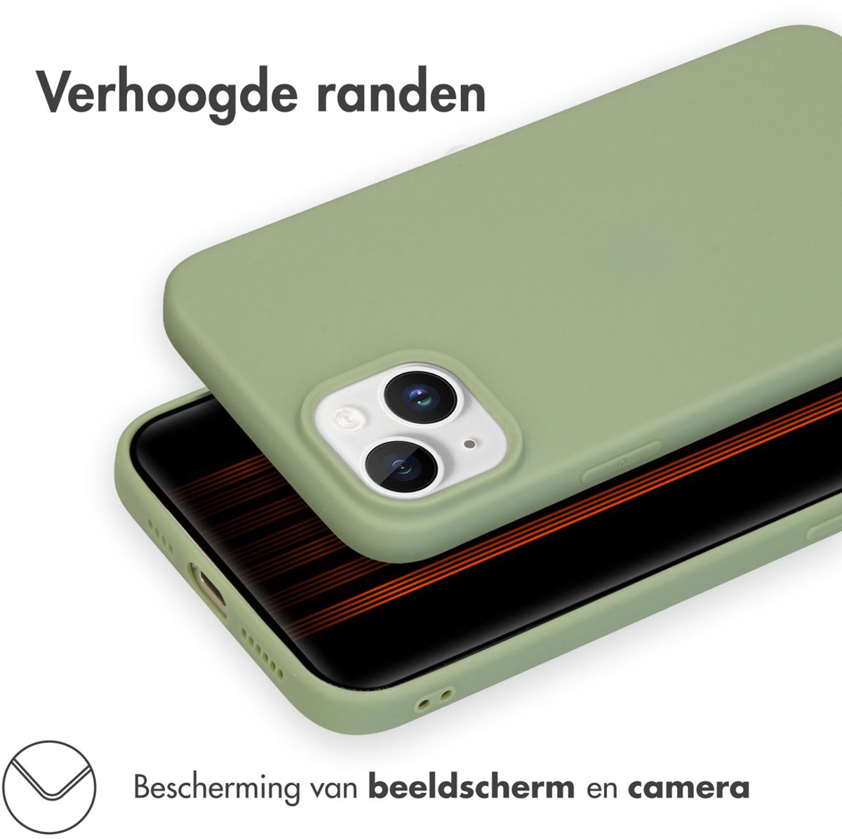 imoshion Hoesje - Geschikt voor Apple iPhone 15 Plus - Color Backcover - Olive Green