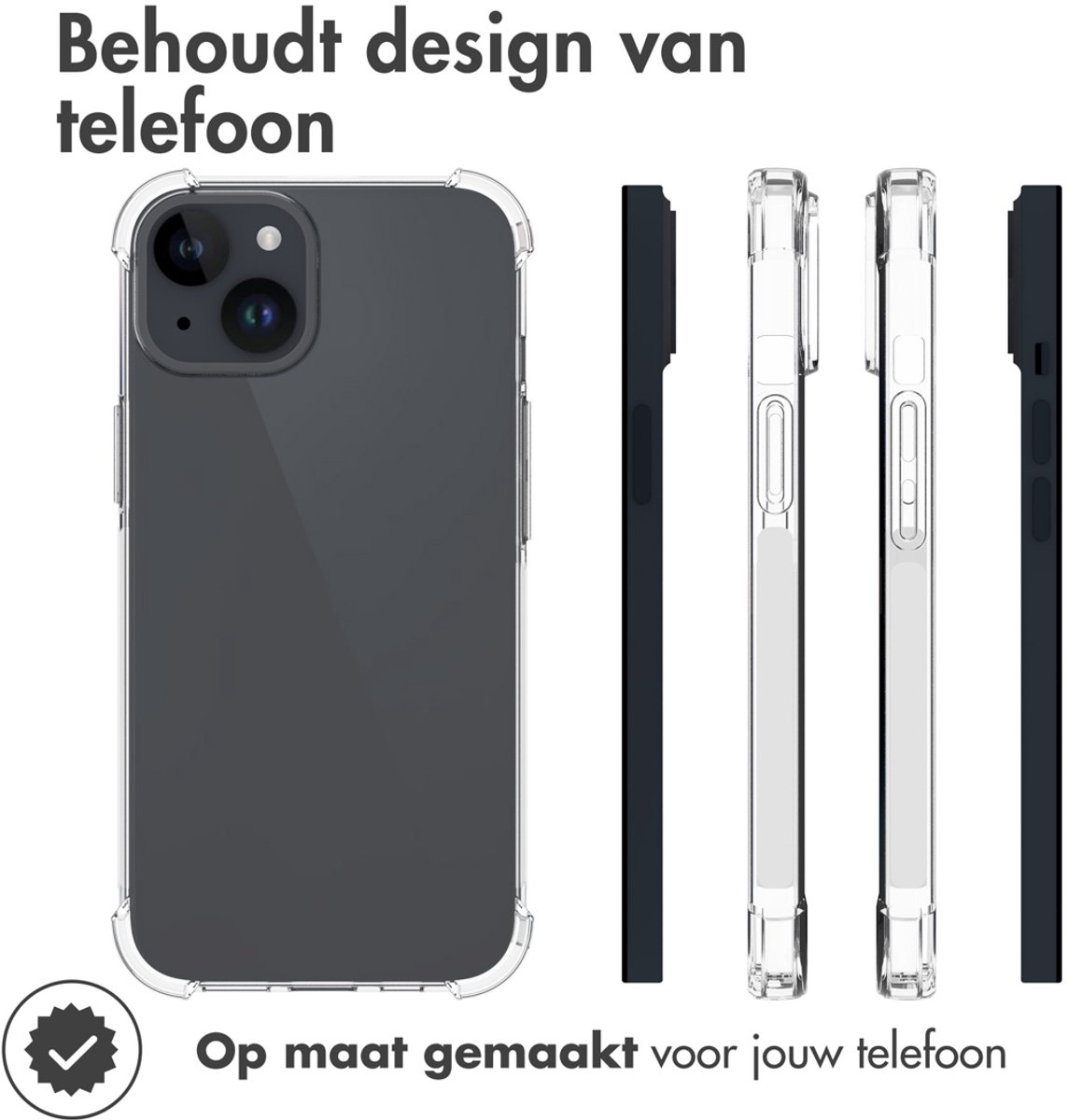 imoshion Hoesje - Geschikt voor Apple iPhone 15 - Shockproof Case - Transparant — cadeau in Cadeau-ideeën - foto 4