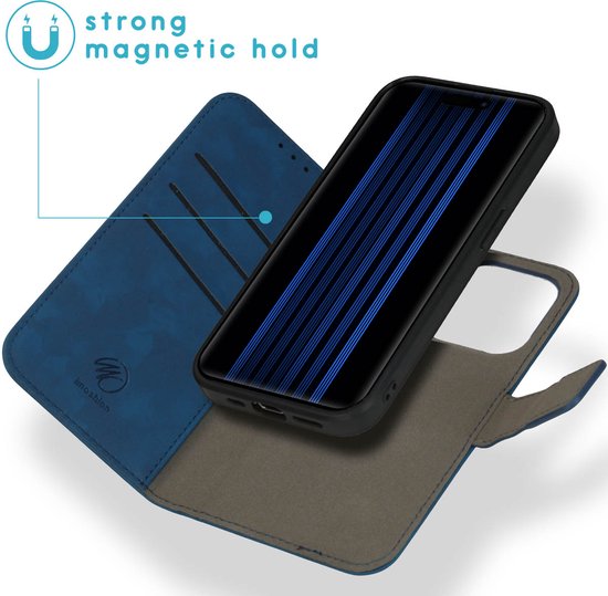 imoshion Hoesje - Geschikt voor Apple iPhone 15 Pro - Uitneembare 2-in-1 Luxe Bookcase - Blauw