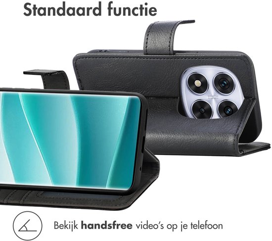 Étui imoshion adapté à Xiaomi Redmi Note 14 Pro Plus 5G avec porte-cartes - Bookcase de Luxe imoshion - Zwart