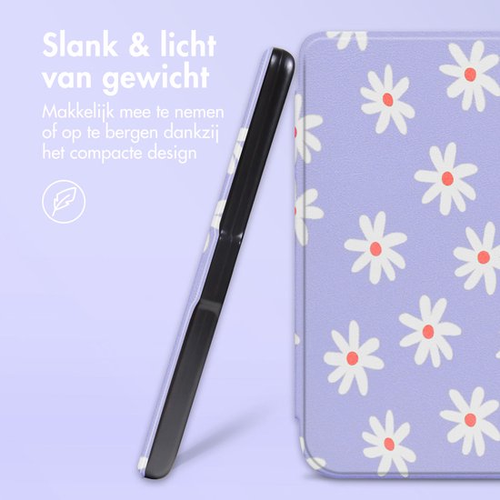 iMoshion Ereader Cover / Hoesje Geschikt voor Kobo Clara Colour / Kobo Clara BW - iMoshion Design Sleepcover Bookcase zonder stand - / Flowers Distance van iMoshion — afbeelding 5