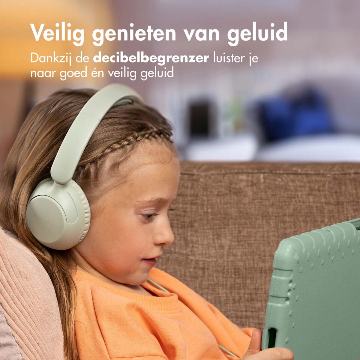 imoshion Kinder Koptelefoon met Draad - Met Decibelbegrenzer en Stickervellen - Koptelefoon Kinderen met AUX Kabel – foto 2