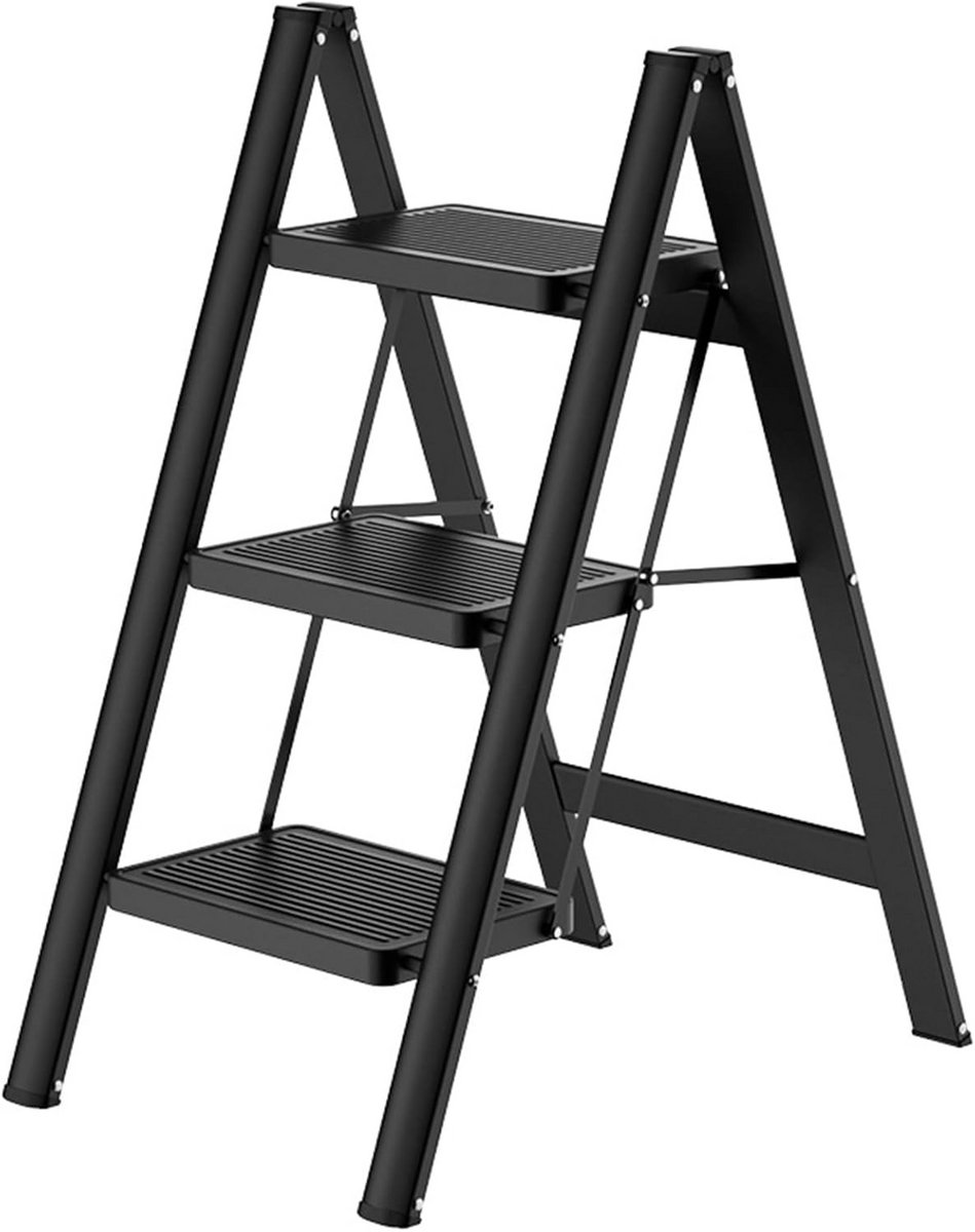 Inklapbare Stevige Trapladder met 2 Treden - Hoge Belasting (150 kg)