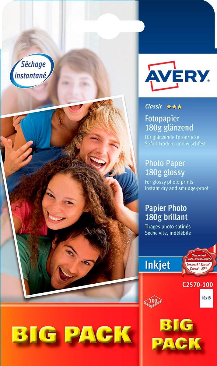 100 Vel Fotopapier Glanzend A6 - 180 g/m² - Voor Inkjetprinters