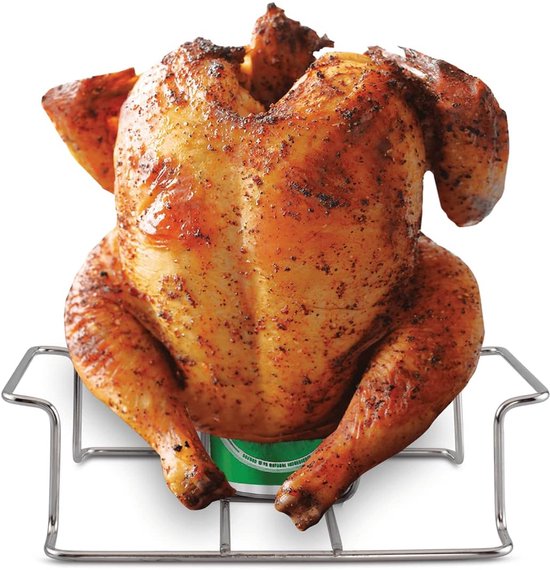 Bierblikjeshouder voor Kip - Roestvrijstalen BBQ-accessoire voor Grill en Smoker - Hoogwaardige Grillstandaard voor Sappige Kip - Geschikt voor Buiten Barbecue Picknick en Kamperen - Duurzaam Keukengerei van Merkloos — afbeelding 2
