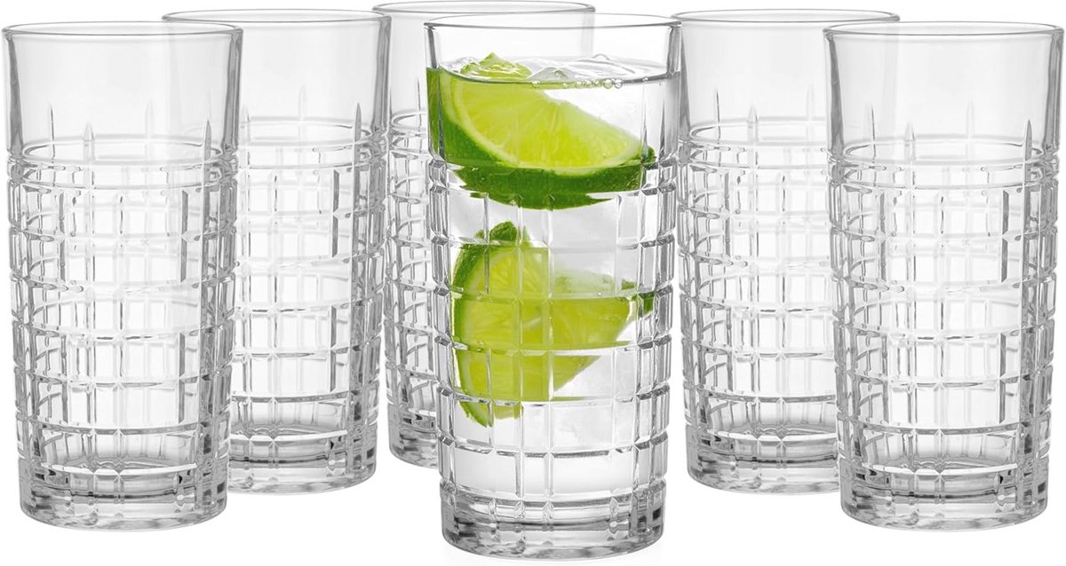 6-delige Drinkglazen Set 320 ml - Handig en Vaatwasserbestendig