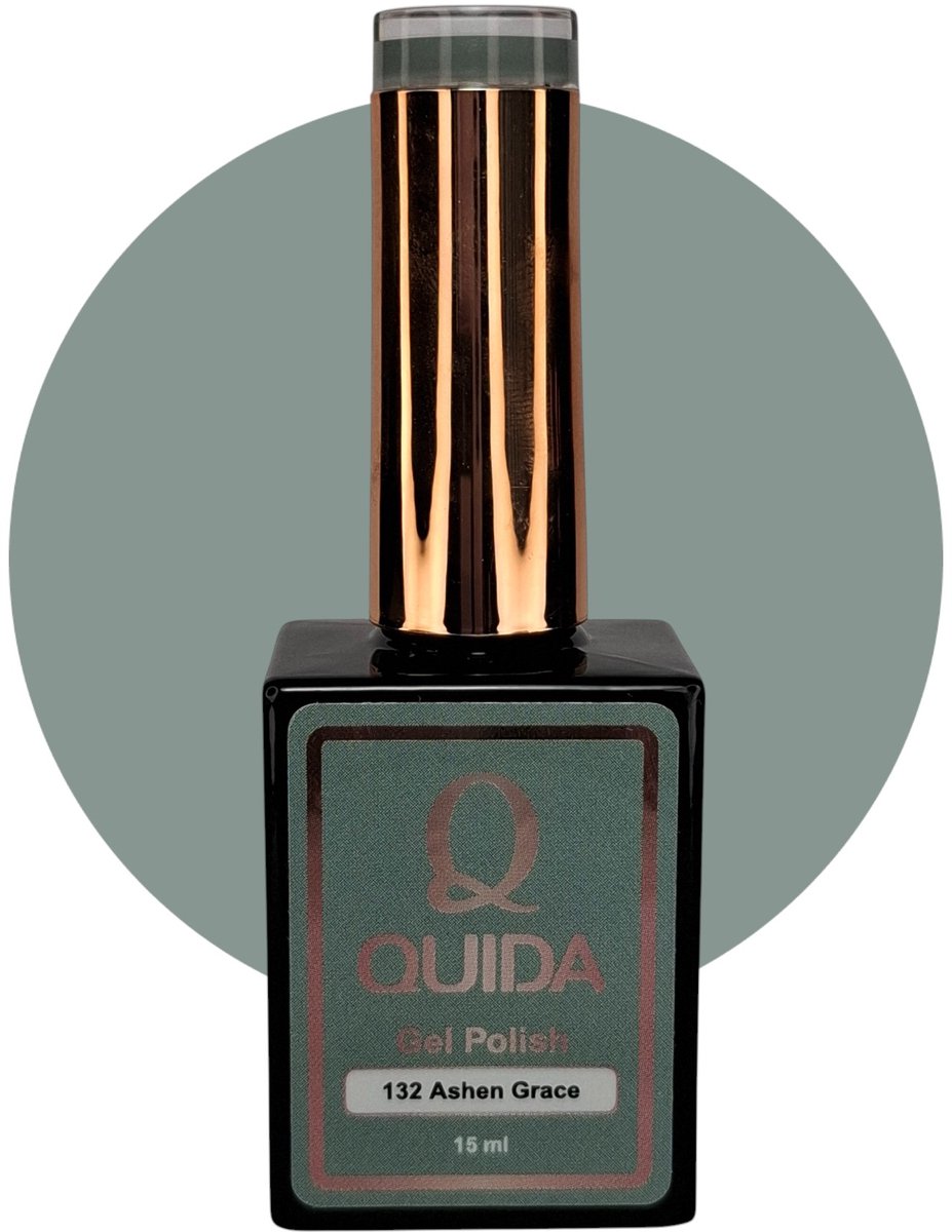Quida gelpolish #132 ashen grace grijs-groen 15ml