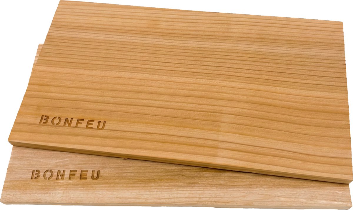 BonFeu FlavorBoard Cederhouten Rookplankjes – Set van 2 – BBQ Rookplank - 1 cm dik