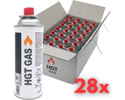 HGT - Butaan Gas - Gasflessen - Campinggaz - Voordeelpack - 28 stuks - 28x227 Gram - Noodpakket - Hele Doos