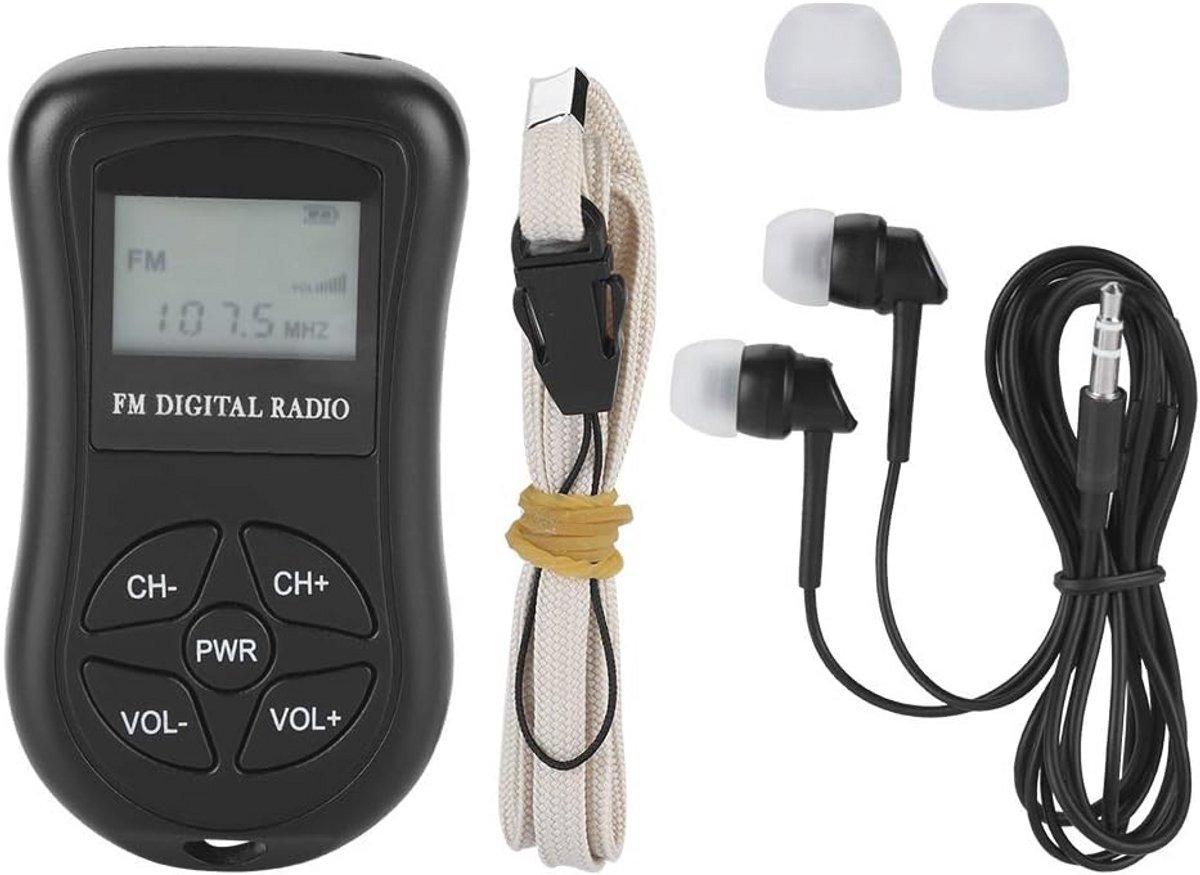 Draagbare Mini Digitale Radio met LCD-scherm en Koptelefoon