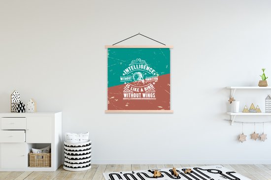 Affiche scolaire - Vintage - Design - Crâne - 120x120 cm - Lattes vierges