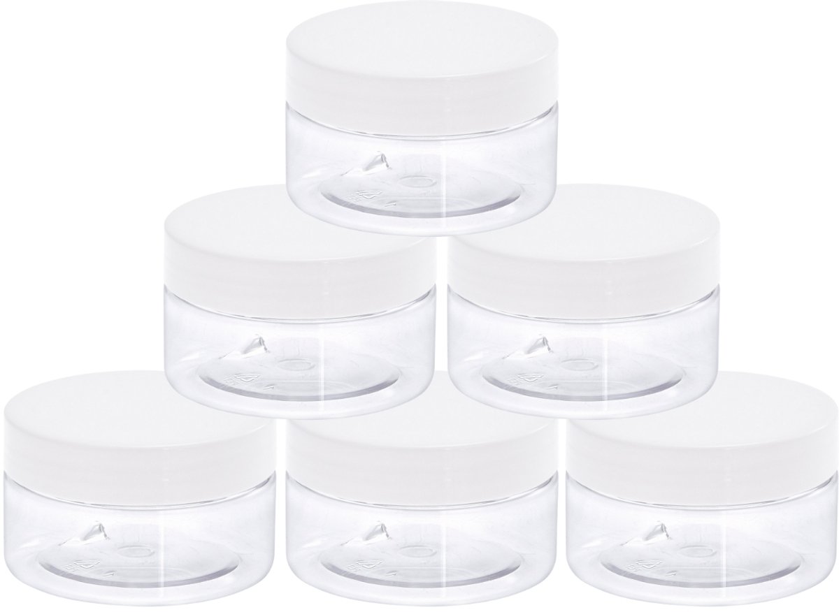10x Potje 100ml - Lege, Kunststof Potjes met Schroefdeksel Cosmetica, Hobby - PET - Navulbaar