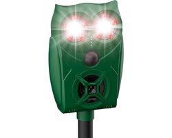 Lunvira® Ultrasone Kattenverjager op Zonne-energie – Waterdichte Dierenverjager IP65 – Tegen Katten, Marters & Muizen – Katten Verjager voor de Tuin