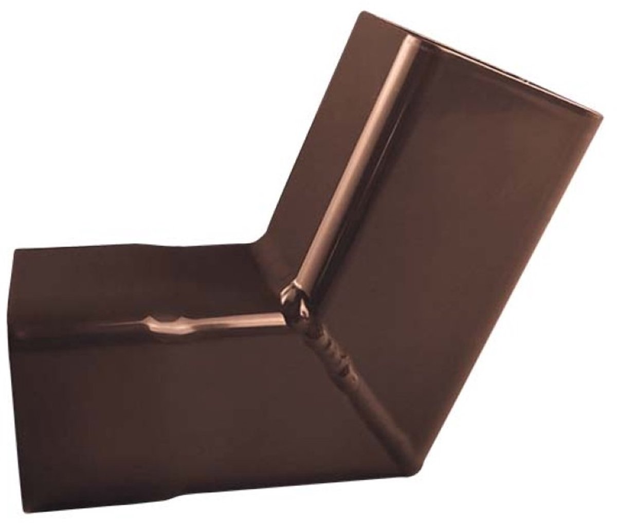 Renoplast® RK65 aluminium regenpijp bochten, hoek 87º 45x45mm Bruin, dakgoot regenwaterafvoer plaatmetaal profielen, tuinhuis carport terras balkon insteekgoot, dakgoot