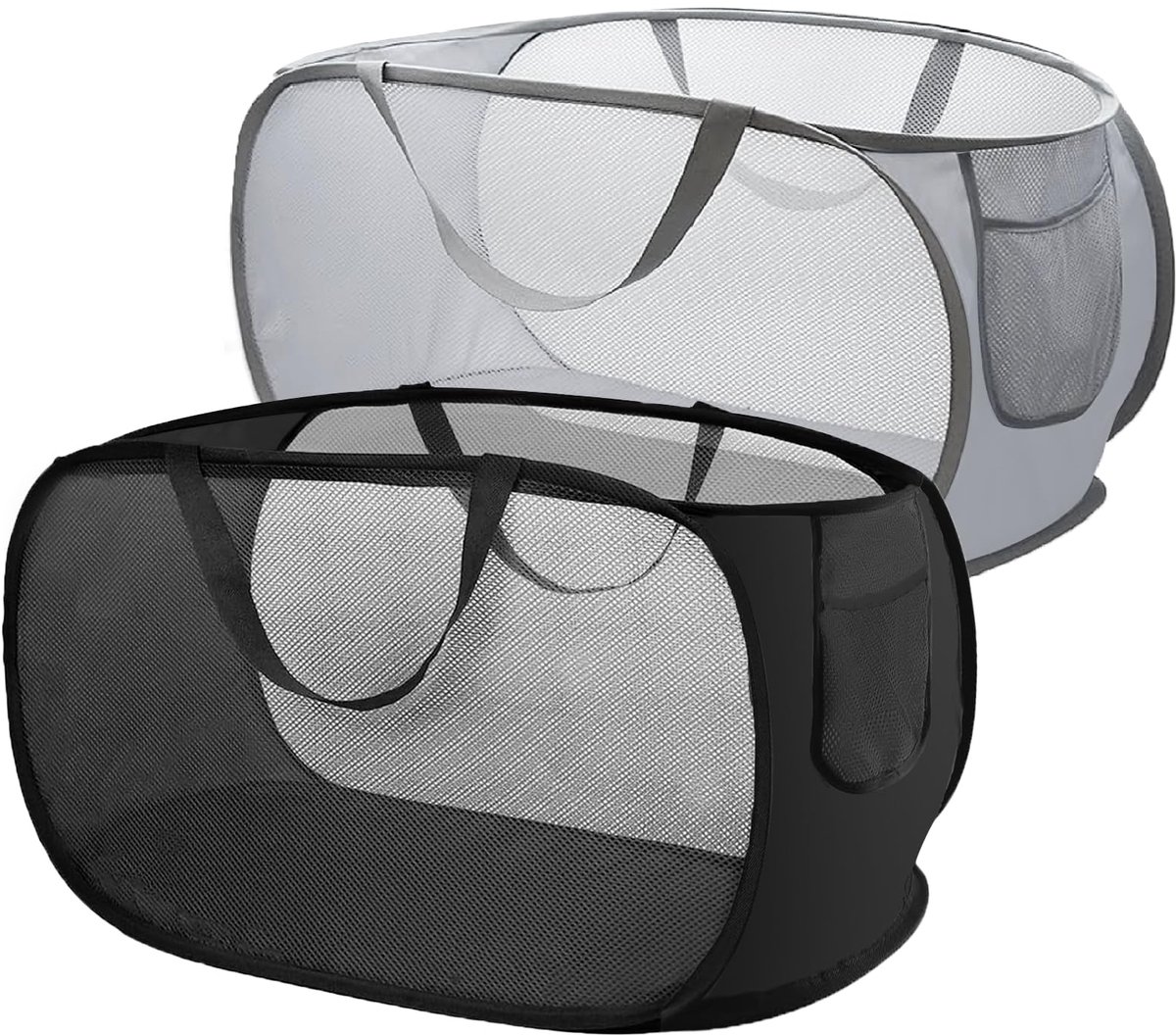 Unyqoos® Opvouwbare en draagbare wasmand set voor thuis en op reis