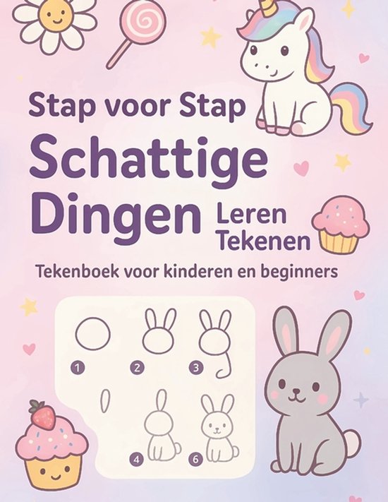 Stap voor Stap Schattige Dingen Leren Tekenen - cover