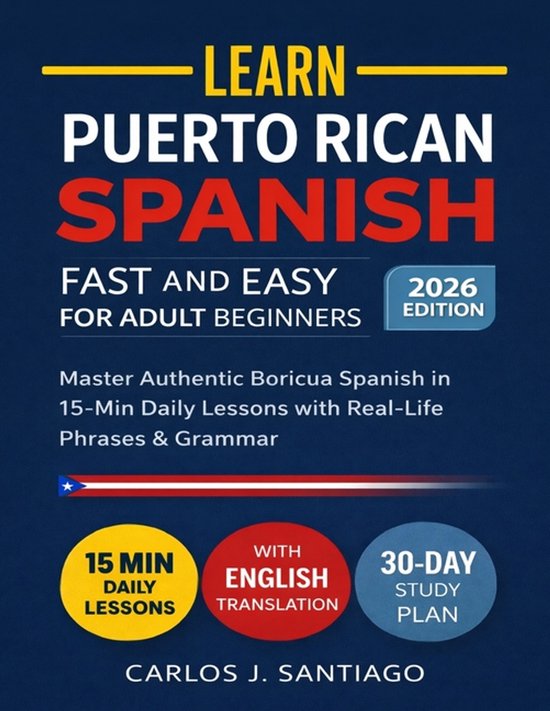 Puerto Rican Spanish for Adult Beginners 2026 - cover