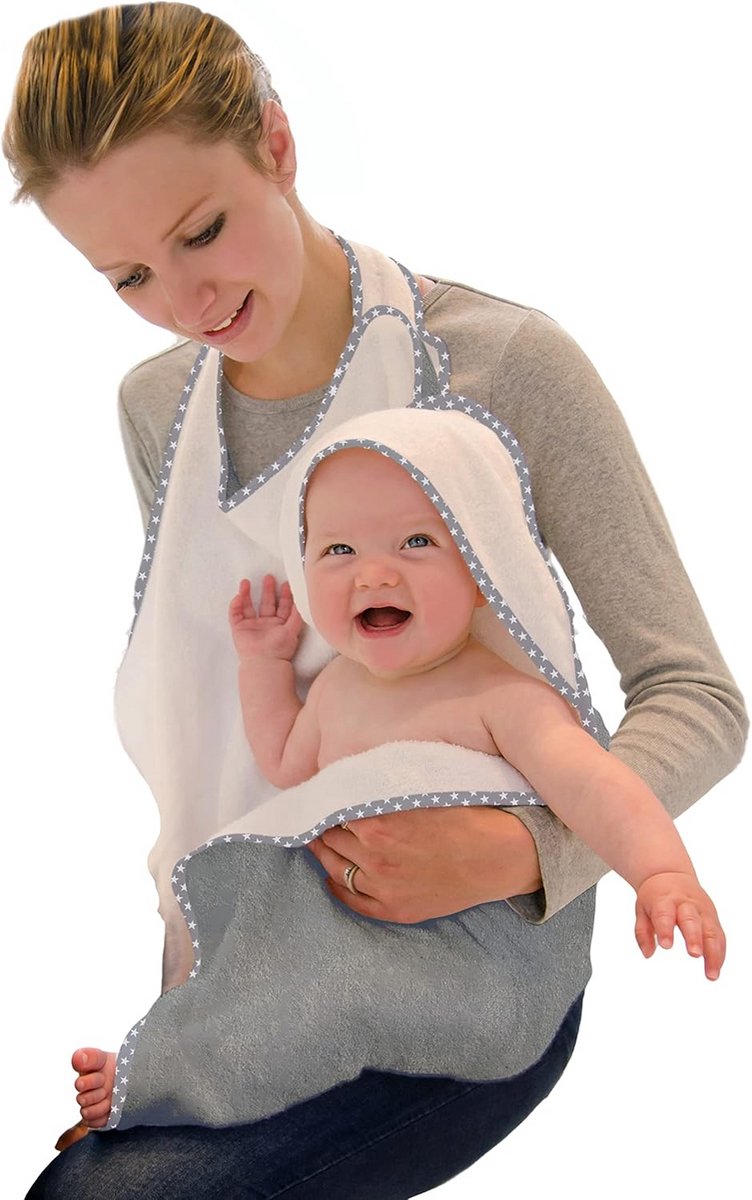 Handsfree Babybadhanddoek met Capuchon - Luxe Zachte Bamboe en Katoen