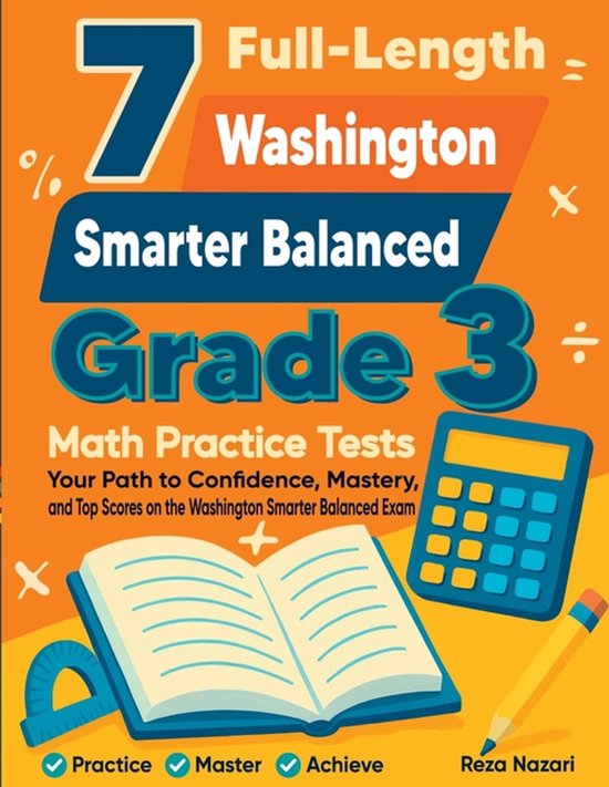 7 Full-Length Washington Smarter Balanced Grade 3 Math Pract ... - cover